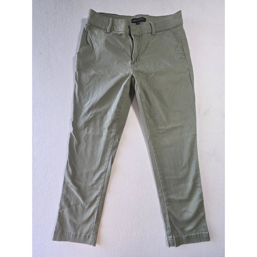 Banana Republic Women's Olive Green Stretch Ankle Pants Size 6 Slim Career